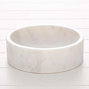 Bol de service en marbre moderne avec des motifs géométriques et des variations de couleur uniques pour des arrangements artistiques de table - Product Image 2
