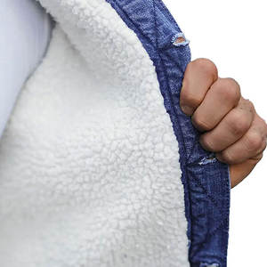 Chaqueta Vaquera Delgada de Moda para Hombre, Otoño Invierno, 100% Algodón, Cierre Cruzado, Abrigo de Vaquero Masculino - Product Image 4