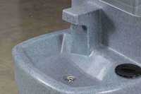 Station de lavage des mains sur roues SUNRISE PH-120 avec pompe à pied, réservoir d'eau potable de 60 L pour les chantiers de construction