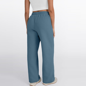 Acheter Pantalon de survêtement évasé décontracté pour femmes Meilleur vendeur Pantalon large de couleur unie pour vêtements de rue 2026 - Product Image 2