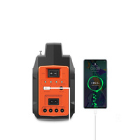 Système d'énergie solaire 220V avec lampe de camping 4000mAh, radio FM, charge mobile 5V, mini générateur radio à énergie solaire