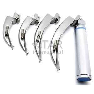 Juego de laringoscopio LED Laringoscopio estándar Macintosh para adultos 4 cuchillas ENT Instrumentos médicos quirúrgicos Gestión de vías respiratorias - Product Image 1