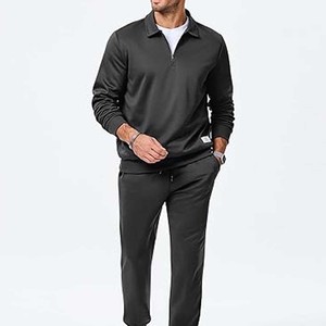 Conjunto de Maternidad de Invierno, Sudadera Casual con Media Cremallera, Pantalones Deportivos Holgados con Bolsillos, Chándal con Cierre de Cremallera, Felpa Reversible Ecológica Estampada - Product Image 5