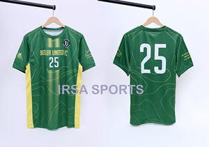 Ensemble de maillot et short de football personnalisés en polyester de haute qualité IRSA SPORTS IS-101, logo personnalisé disponible - Product Image 2