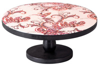 Ronde Caketribune Emaille Afwerking Voor Beste Kwaliteit Houten Cup Cakeserver Stand Voor Tafeldecoratie Taartstandaard