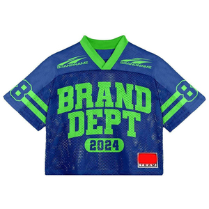 Camiseta de fútbol personalizada, camiseta cuadrada, camiseta de malla, Camiseta deportiva de gran tamaño, camiseta de fútbol americano para hombre - Product Image 1