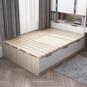 Assiette de lit à lattes en bois massif matelas futon japonais-tapis de tatami d'invité traditionnel étanche à l'humidité pour la literie - Product Image 4