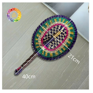 Abanico de mano tejido de algas marinas naturales de primera calidad, artesanía tradicional, ecológico, perfecto para Decoración y Eventos - Product Image 2