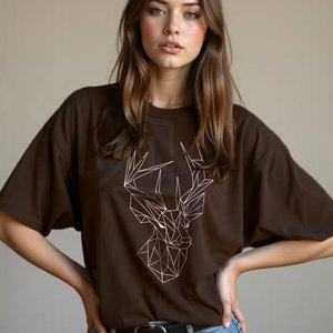 เสื้อยืดสำหรับผู้หญิงเสื้อยืดผ้าคอตตอน/โพลีเอสเตอร์สั่งตัด - Product Image 1