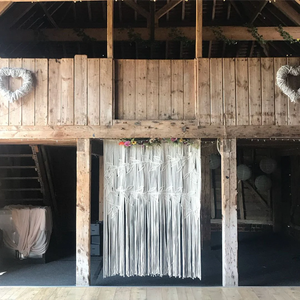 Telón de Fondo y Decoración de Pared de Macramé con Hojas Hechas a Mano, Arco de Macramé Elegante y Decoración para Puerta para Bodas - Product Image 3