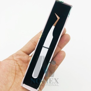 ที่ต่อขนตาปลอมแบบรัสเซียเคลือบด้วยผงสีขาวโรสโกลด์ทำจากสเตนเลสเพื่อการดูแลส่วนบุคคล - Product Image 5