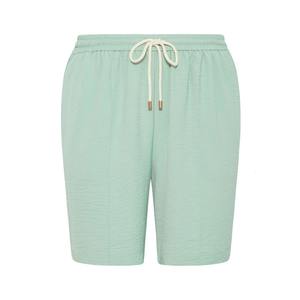 Short d'été 100% coton pour femmes de qualité supérieure décontracté taille haute respirant conception unie avec décoration élégante en fourrure d'arc personnalisable - Product Image 1