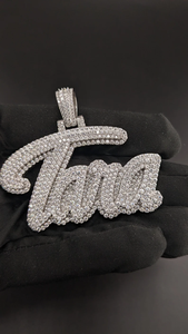 Silver VVS1 Moissanite Pendant 9ctw Custom Tara <b>Charm</b> 925 Sterling Silver Iced Out Hip Hop Customized Jewelry for Gift - Product Image 4