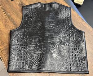 Chaqueta de Piel de Oveja Vintage con Cuello en V, Impermeable, Cortavientos, Transpirable, Informal, para Invierno, Chaleco de Cuero OEM - Product Image 2