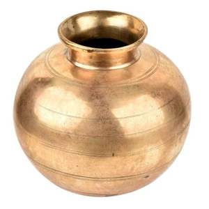 Olla de Latón Tradicional Hecha a Mano de Alta Calidad, Olla para Agua, Uso para Almacenar Agua, Decoración del Hogar, Artículos de Regalo, SNP-25 - Product Image 1