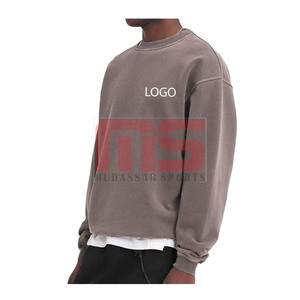 Nouveauté 100% coton Basique Pull en molleton thermique pour homme Anti-boulochage Pull décontracté Automne Manches longues Col rond ODM - Product Image 3