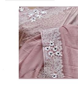 Puro trabajo a mano hilo Sari Zari lentejuelas bordadas estilo indio con pieza de blusa bodas tradicionales fiestas Sari de lujo - Product Image 2