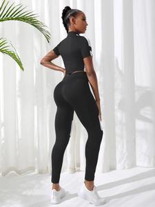 ชุดออกกำลังกาย2025สำหรับผู้หญิงชุดออกกำลังกายฟิตเนสฟิตเนสไซส์พิเศษออกแบบได้ตามต้องการ - Product Image 2