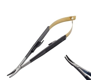Porte-aiguilles manuel en acier inoxydable de haute qualité, très vendu, type Castroviejo, ciseaux droits, instruments chirurgicaux - Product Image 1