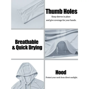 เสื้อยืดแขนยาวน้ำหนักเบาสำหรับผู้หญิงสำหรับตกปลาและเดินป่า - Product Image 4