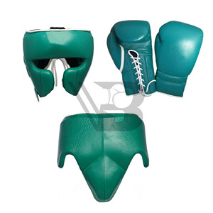 Ensemble d'entraînement et de sparring en cuir véritable, logo personnalisé, ensemble de boxe doré, gants de boxe de haute qualité, arts martiaux - Product Image 5
