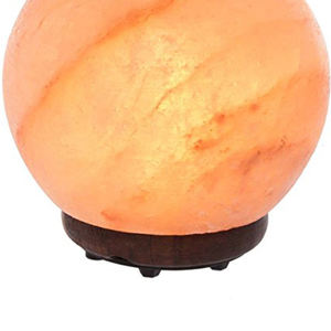 Elegante Lámpara de Sal Esférica de Material Orgánico, Tacto Real, Decoración Elegante para el Hogar, Diseño de Cuenco Tallado a Mano - Product Image 6