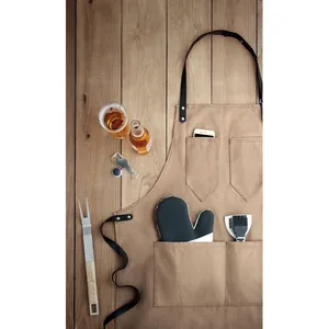 Customizable CHEF <b>Leather</b>-Finished <b>Apron</b> for Merchandising - Product Image 2