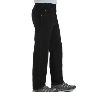 Pantalones vaqueros negros de color sólido para hombre, pantalones vaqueros personalizados de alta calidad con botones para hombre - Product Image 3
