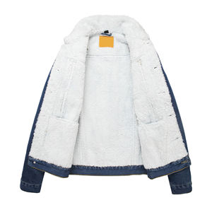 แจ็กเก็ตผ้าเดนิมสำหรับผู้ชายเสื้อแจ็กเก็ตยีนส์แนวสตรีทระบายอากาศได้ดีทำจากผ้าฝ้าย100% ใส่สบาย - Product Image 3