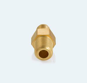Adaptateur demi-union en laiton 1/4\" Flare x 1/8\" NPT, SAE 45 degrés, filetage 7/16\"-20 à 1/8\"-18, 550 PSI pour cylindre de 3 kg, fabriqué en Inde - Product Image 4