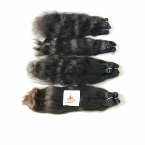 วิกต่อผมมนุษย์สีดำธรรมชาติสำหรับผู้หญิงผิวดำแบบไม่ผ่านกระบวนการผมต่อแนว100% - Product Image 3