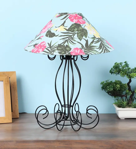 Modern <b>Black</b> LED Nightstand Set with Unique Quality Glass Drum Shade E14 <b>Bulb</b> Brass Electric Table Desk Bedside for Bedrooms - Product Image 2