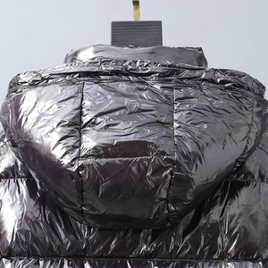 Custom Luxury Winter Solid Short <b>Waterproof</b> Duck Goose Shiny Men's Down <b>Puffer</b> 700 <b>Hood</b> <b>Jacket</b> Coat for Men Down <b>Jackets</b> - Product Image 3