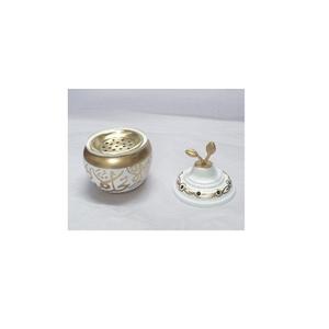 Brûleur d'encens arabe décoratif Brûleur d'encens de luxe en laiton de pièce maîtresse de table de style turc avec croissant - Product Image 3