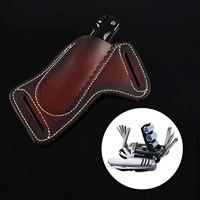 Étui universel pour couteau de haute qualité en cuir pleine fleur imperméable, réglable, grande capacité, avec clip ceinture, couteau pliant