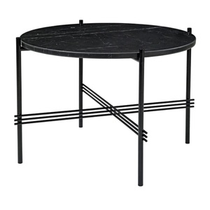 Décoration de sol de cantine de bureau fabriquée à la main Tables basses Table centrale ronde cadre en métal avec dessus de finition en marbre vert - Product Image 6