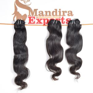 Extensiones de cabello humano barato crudo negro Natural de cutícula alineada Bodywave de templo indio virgen estirado doble no químico - Product Image 3