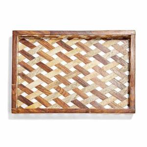 Plateau en bois Plateau de service incrusté de résine pour le chocolat et l'utilisation du plateau commercial de l'Aïd Ramadan dans la maison et les hôtels. - Product Image 2