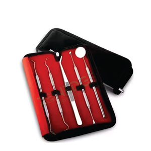 ชุดเครื่องมือดูแลฟันคุณภาพสูงเครื่องมือสุขอนามัยช่องปากพร้อมกระจกทำความสะอาดฟันที่ขูดหินปูนหัววัดและแหนบ - Product Image 4