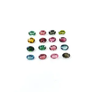 Top Quality Attractive Tourmaline Gemstones Calibrated 6x4 5x7 Oval Pears for Jewelry Making at Factory Price