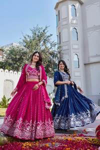 Lehenga Choli Ligero, Duradero y Elegante de Estilo Indo-Occidental para Bodas y Fiestas, Listo para Verano/Invierno, Diseño Personalizable - Product Image 3