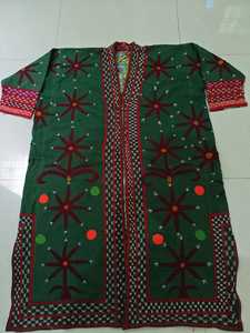 Chaqueta Larga Banjara Adornada con Monedas Afganas, Chaqueta de Invierno Bordada a Mano con Mangas Largas para Mujer, Cuello Mandarín, Estilo Elegante - Product Image 5
