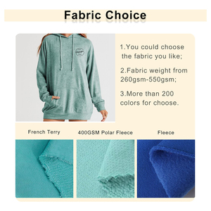 Streetwear personnalisé en coton lavé à l'acide, vintage, surdimensionné, grammes, sweat à capuche avec logo de sérigraphie pour femmes - Product Image 5