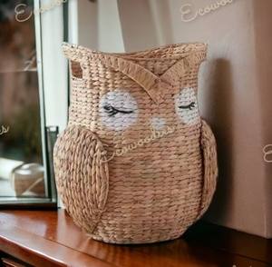 Owl Shape <b>Storage</b> Basket Eco-friendly Durable Cute Handwoven <b>Storage</b> Basket for Home Bedroom Nursery Hand-woven Kids Room Bin - Product Image 5