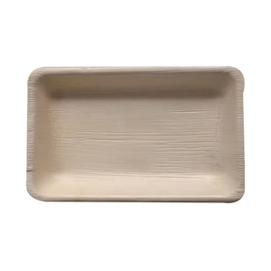 Assiettes biodégradables 25X15 cm forme rectangulaire en bois (feuille de palmier) jetables pour le service des aliments meilleur prix - Product Image 3