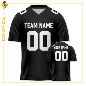 Camisetas de Fútbol Americano Personalizadas de Secado Rápido, 100% Poliéster, Manga Corta, Impresión por Transferencia de Calor, Servicio OEM, Precio Bajo al por Mayor - Product Image 4