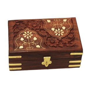 Caja de anillo reciclable de papel, caja organizadora de regalo de madera hecha a mano personalizada al por mayor, anillo de madera Natural, embalaje de joyería - Product Image 5