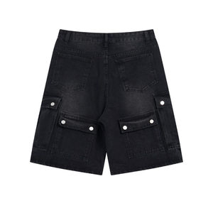 Shorts Vaqueros Casuales de Verano para Hombre, Estilo Urbano, Lavado Vintage, Transpirables, Holgados, Rectos, con Bolsillos Adicionales, Venta al por Mayor - Product Image 2