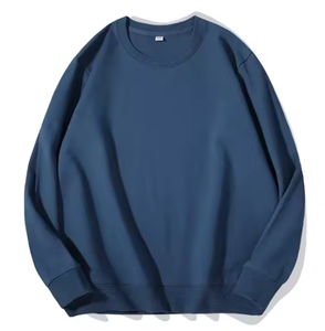 Sweat-shirt élégant pour hommes en coton doux de couleur unie avec logo personnalisé et broderie à la mode à manches longues pour le confort - Product Image 1