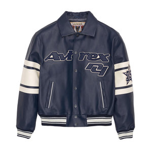 Chaquetas de Cuero para Hombre Más Vendidas, Color y Tallas Personalizadas, Chaquetas Avirex Bordadas en Cuero Genuino Hechas a Medida - Product Image 1
